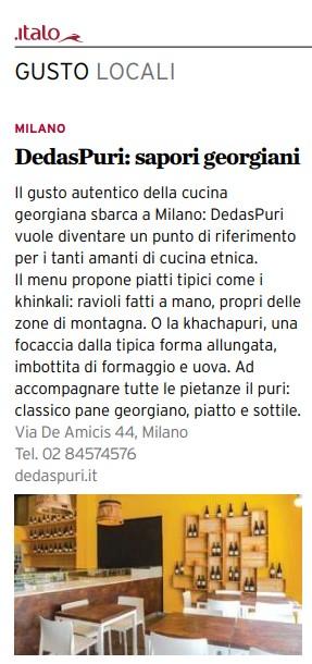 Dedaspuri: sapori Georgiani - Italo